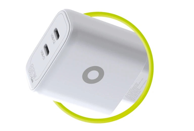 65W adaptér Mobile Origin GaN Dual USB-C Charger MO19 - bílý - iSTYLE CZ