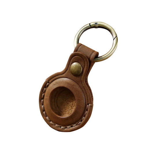 Kožená klíčenka pro AirTag Mobile Origin Leather Keyring - hnědá - iSTYLE.cz