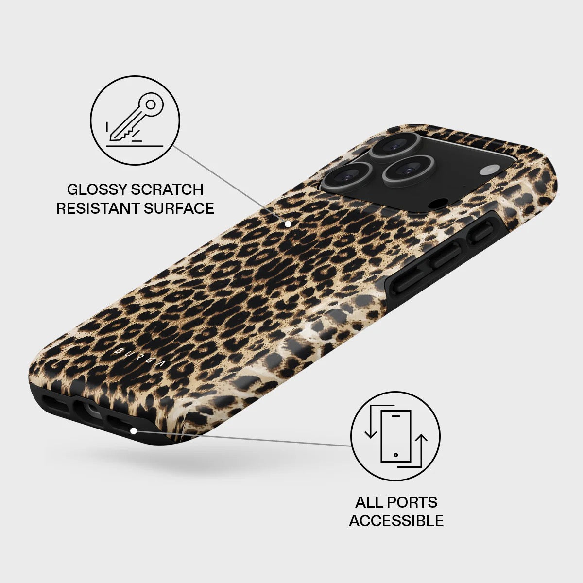 Kryt pro iPhone 17 Pro Max Burga Player Tough MagSafe Case - leopard - iSTYLE CZ