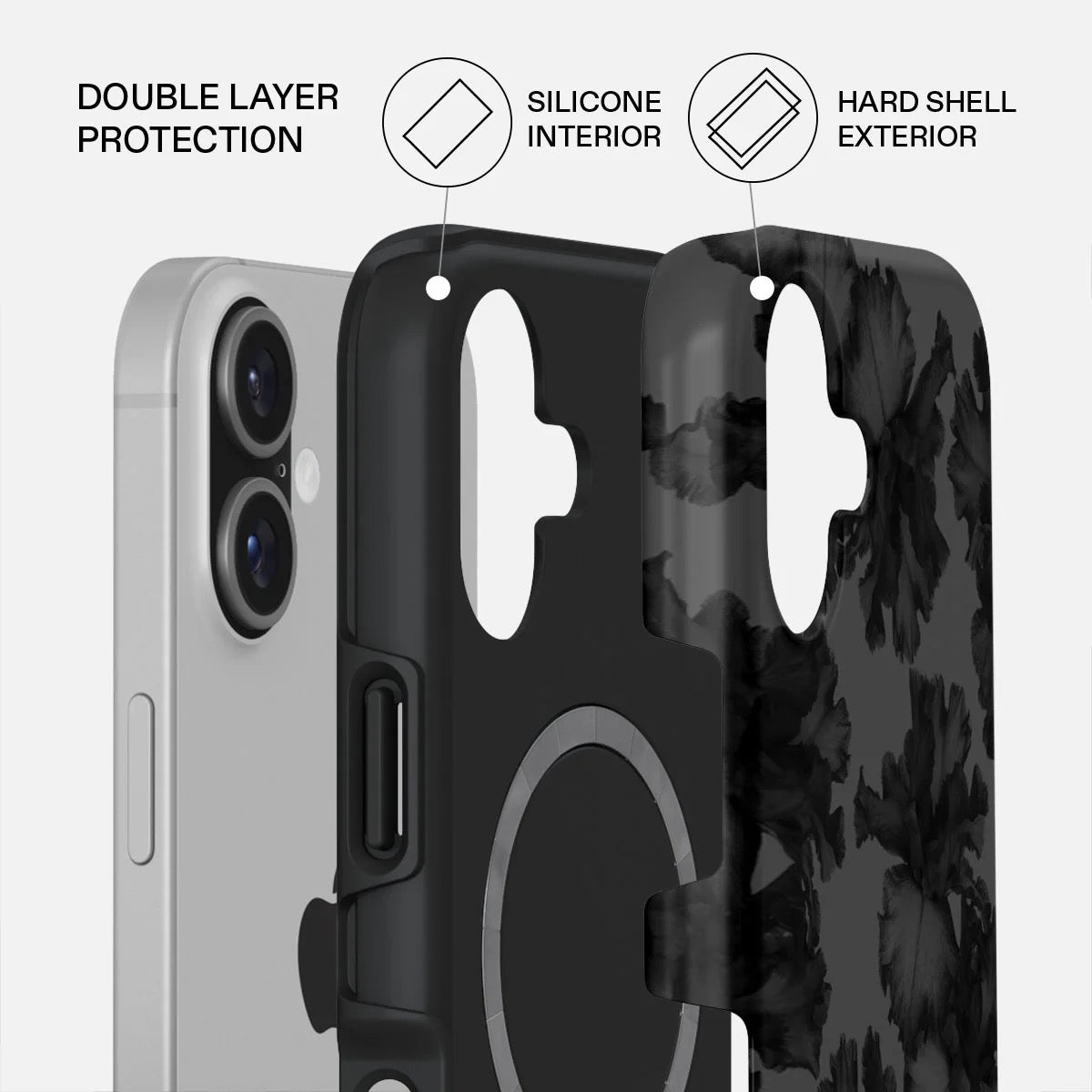 Kryt pro iPhone 17 Burga Nocturnal Tough MagSafe Case - květinový tmavý - iSTYLE CZ
