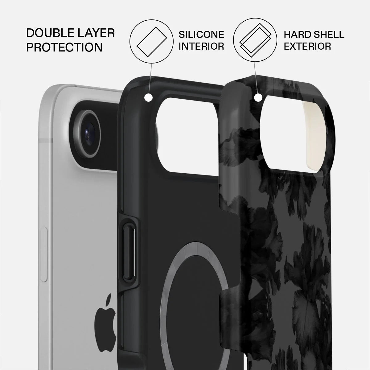 Kryt pro iPhone Air Burga Nocturnal Tough MagSafe Case - květinový tmavý - iSTYLE CZ