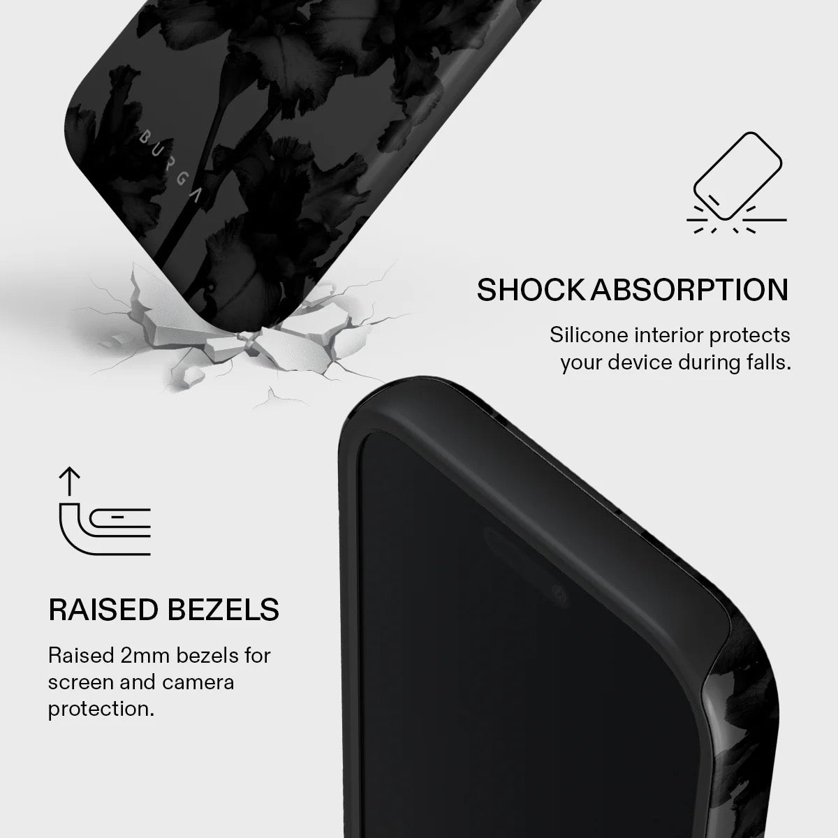 Kryt pro iPhone 17 Pro Burga Nocturnal Tough MagSafe Case - květinový tmavý - iSTYLE CZ