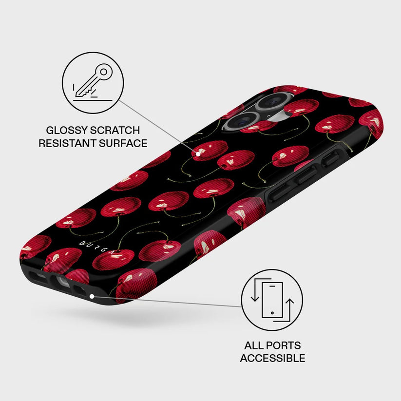 Kryt pro iPhone 17 Burga Cherrybomb Tough MagSafe Case - třešeň - iSTYLE CZ