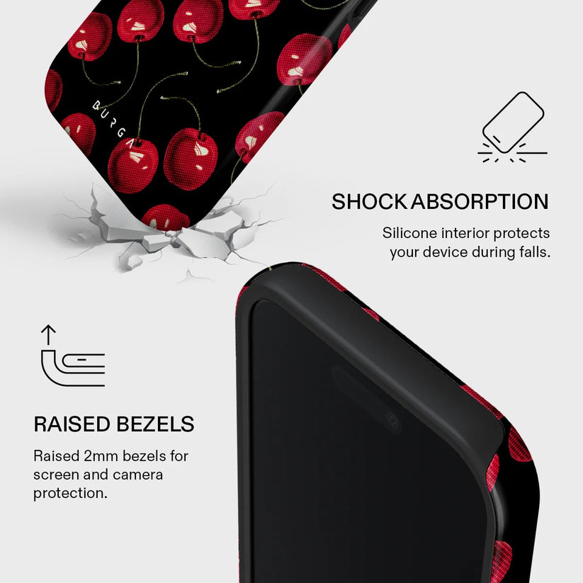 Kryt pro iPhone 17 Burga Cherrybomb Tough MagSafe Case - třešeň - iSTYLE CZ