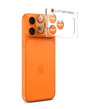 Sklo na fotoaparát pro iPhone 17 Pro Spigen Glass tR EZ Fit Optik Pro XL - oranžové