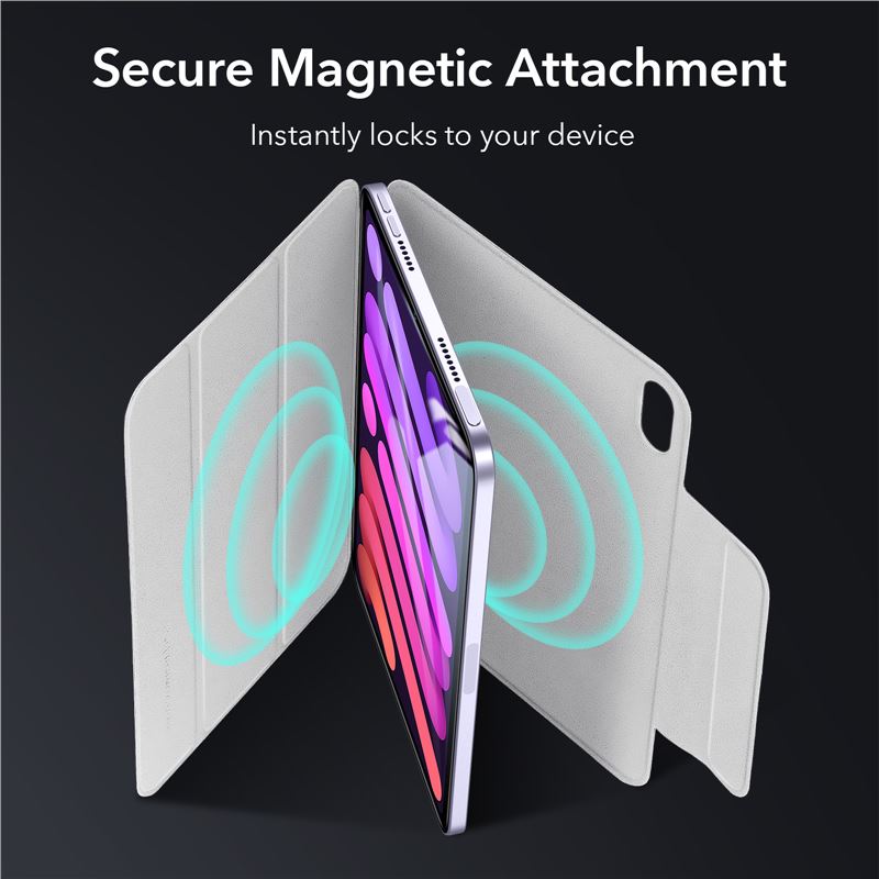 Pouzdro na iPad mini 6 ESR Rebound Magnetic - stříbrno šedé