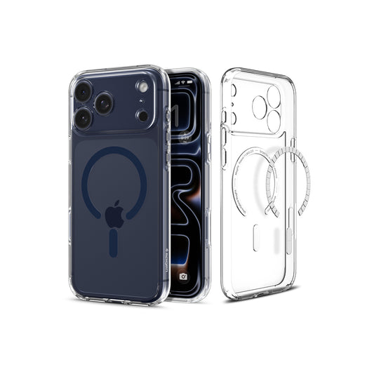 MagSafe kryt pro iPhone 17 Pro Max Spigen Ultra Hybrid - průhledný/modrý - iSTYLE.cz