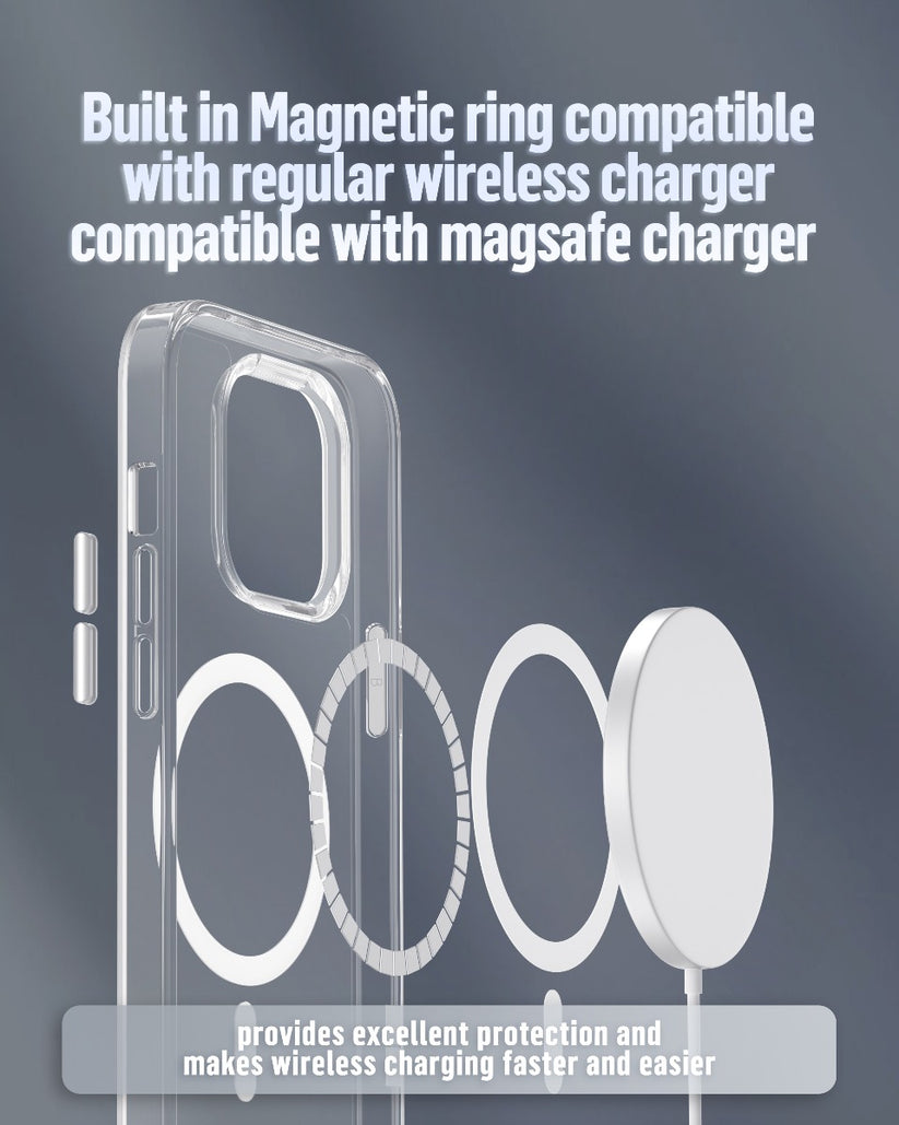 MagSafe kryt na iPhone 14 / 13 Blueo Crystal Pro Drop Case - průhledný