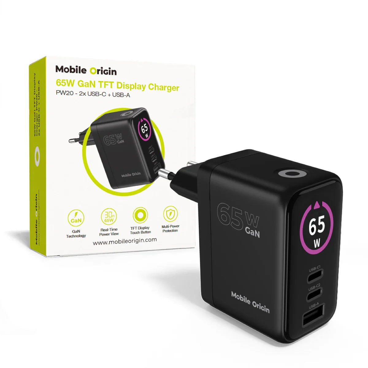 65W rychlonabíječka GaN Mobile Origin Universal Charger PW20 - iSTYLE.cz