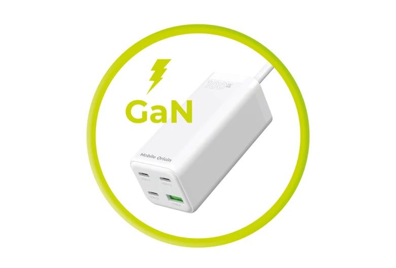 100W GaN nabíječka Mobile Origin Compact MultiHub Charger PW18 - bílá