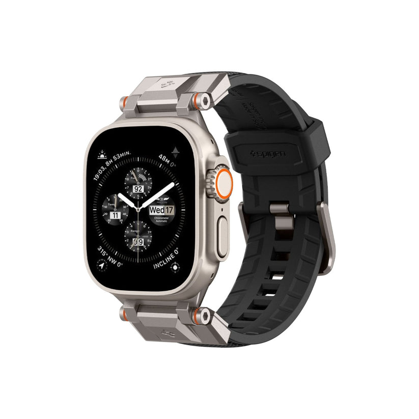 Řemínek pro Apple Watch 42/44/45/49 mm Spigen Dura Pro Armor Band - černý - iSTYLE CZ