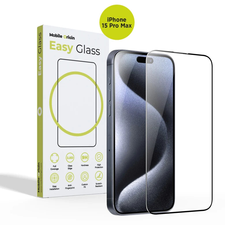 Ochranné sklo pro iPhone 15 Pro Max Mobile Origin EasyGlass