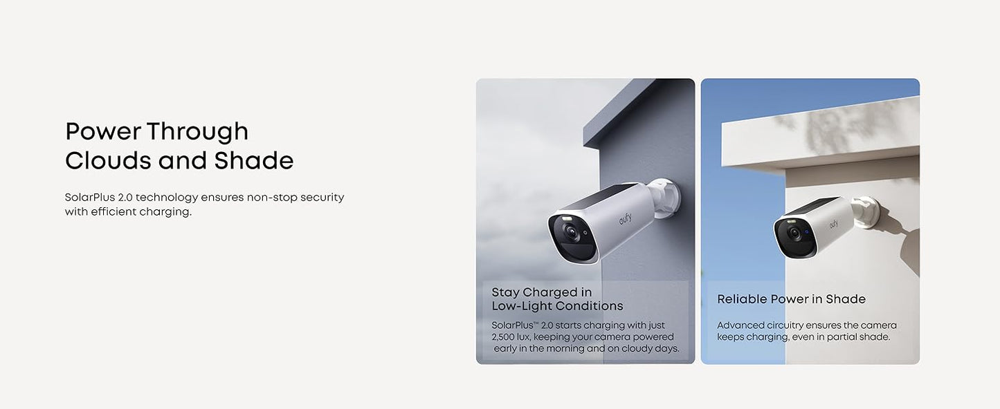 2K venkovní kamera se solárním nabíjením Anker eufy E40 - bílá