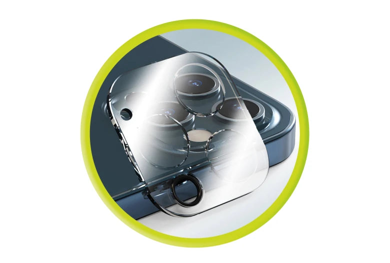 Sklo na fotoaparát pro iPhone 14 Pro / 14 Pro Max Mobile Origin Easy Lens Full Cover - průhledné