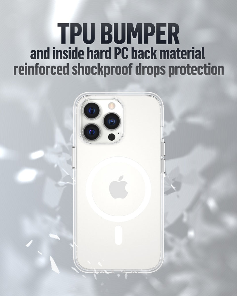 MagSafe kryt na iPhone 14 / 13 Blueo Crystal Pro Drop Case - průhledný