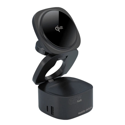 Bezdrátová nabíječka Mobile Origin 65W GaN 5in1 Foldable Qi2 Charger PW1 - černá - iSTYLE.cz