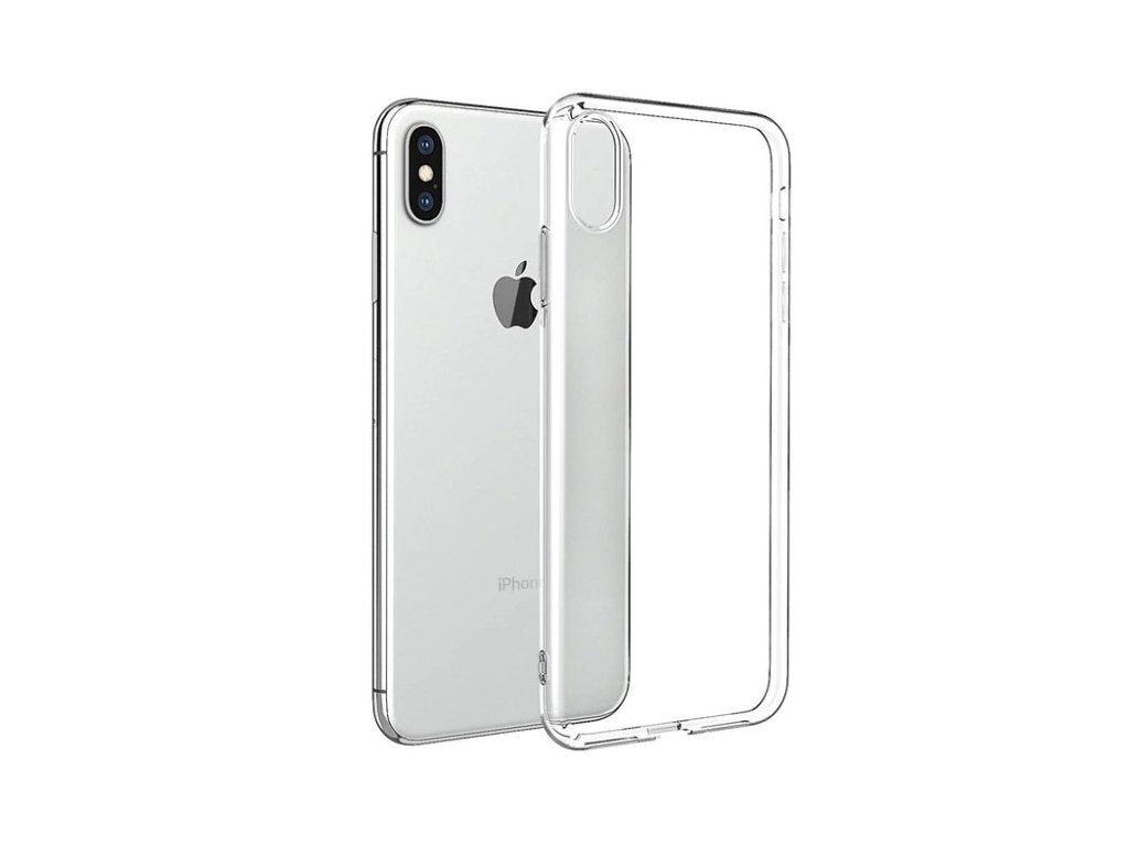 Kryt na iPhone XS Max Epico Silicone Case - bílý průhledný