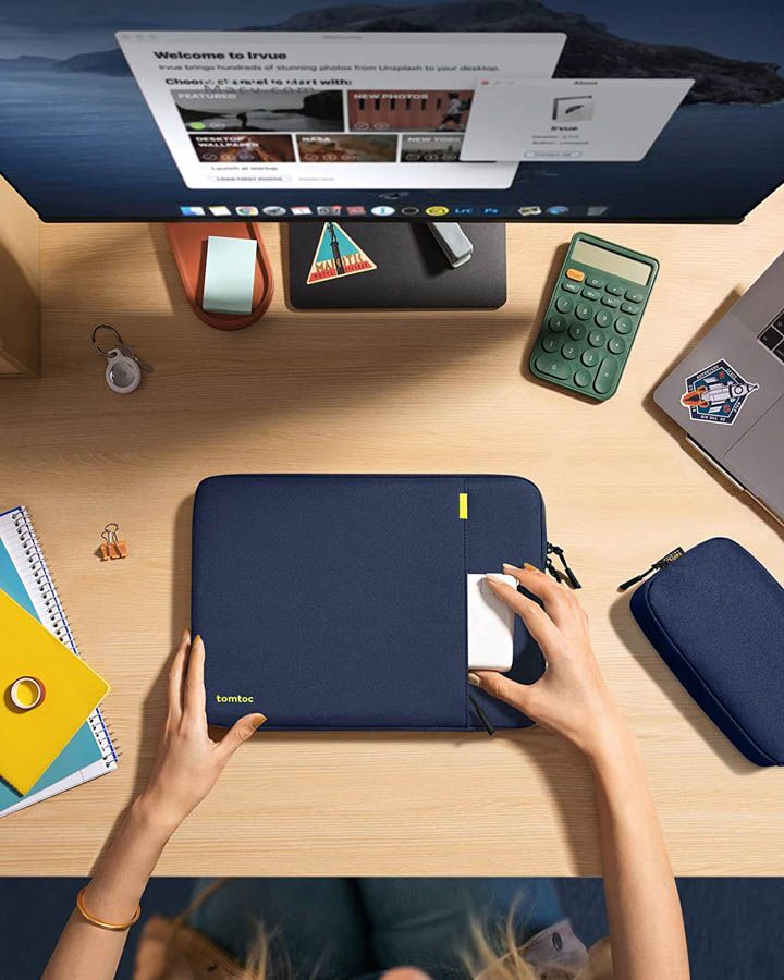 Pouzdro a brašna pro MacBook Pro 16" tomtoc Sleeve Kit - modré - iSTYLE CZ