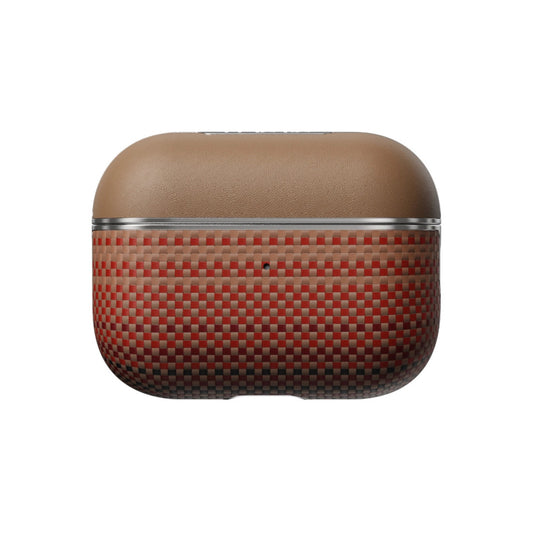 Kryt pro AirPods Pro 2 Pitaka Aramid Fiber Magnetic Case - bronzový