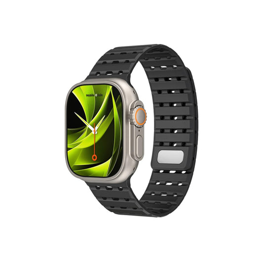 Řemínek pro Apple Watch 44/45/46/49 mm Mobile Origin Elegant Strap s magnetickým zapínáním – černý