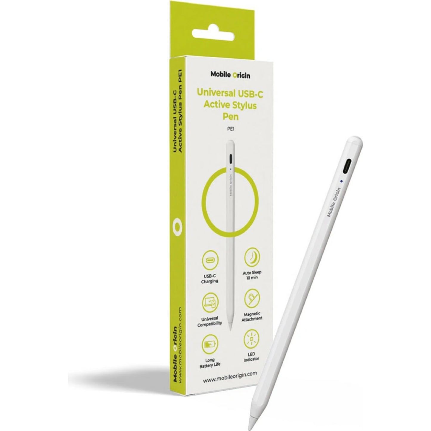 Aktivní dotykové pero Mobile Origin Universal USB-C Active Stylus Pen PE1