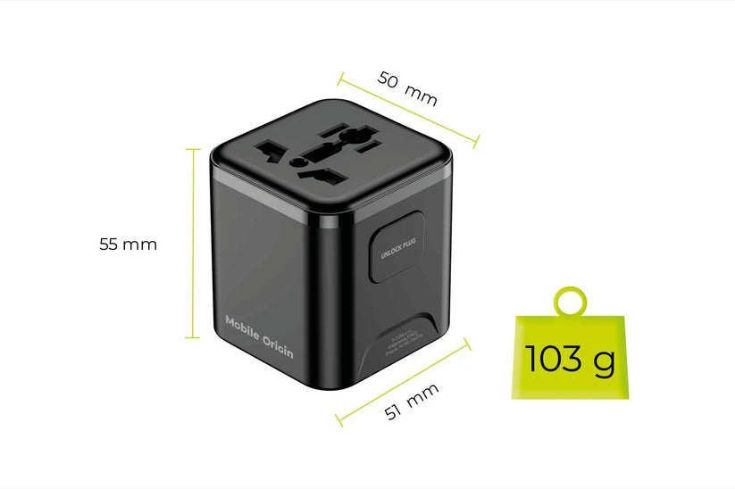 30W univerzální cestovní adaptér Mobile Origin Universal Travel Adapter PW30 - iSTYLE.cz