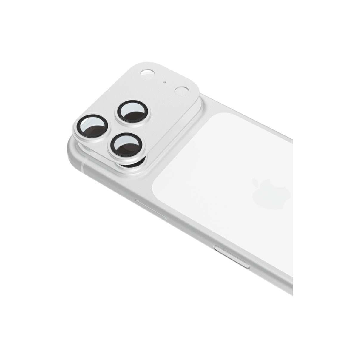 Ochrana objektivu na iPhone 18 Pro Epico Aluminium AntiReflective Lens & Island Protector - stříbrná