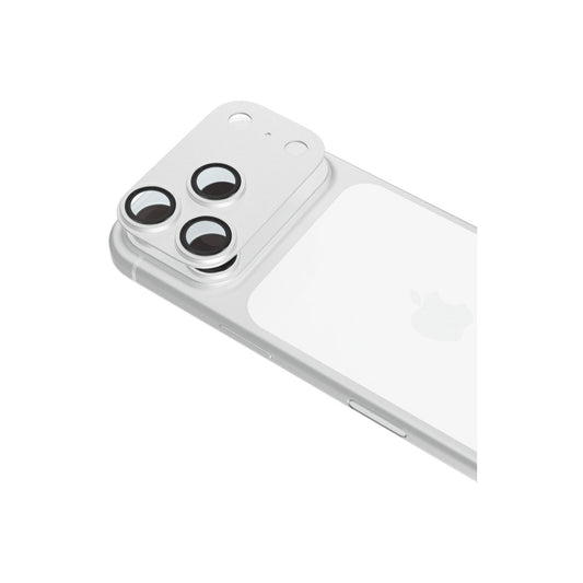 Ochrana objektivu na iPhone 18 Pro Max Epico Aluminium AntiReflective Lens & Island Protector - stříbrná