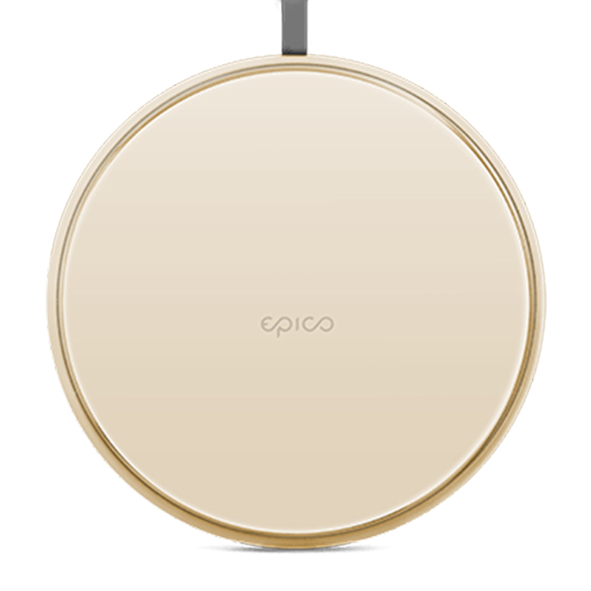 Ultratenká bezdrátová nabíječka Epico 10W s integrovaným kabelem - zlatá