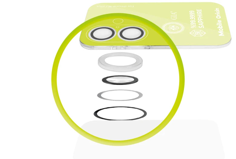 Safírové sklo na čočky pro iPhone 17 Mobile Origin - průhledné