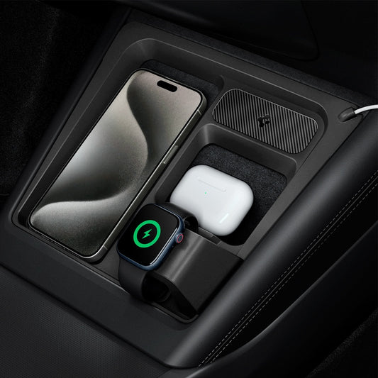 Nabíjecí stanice Spigen Tesla 3 in 1 Wireless Charging Hub Mount - černá - iSTYLE CZ