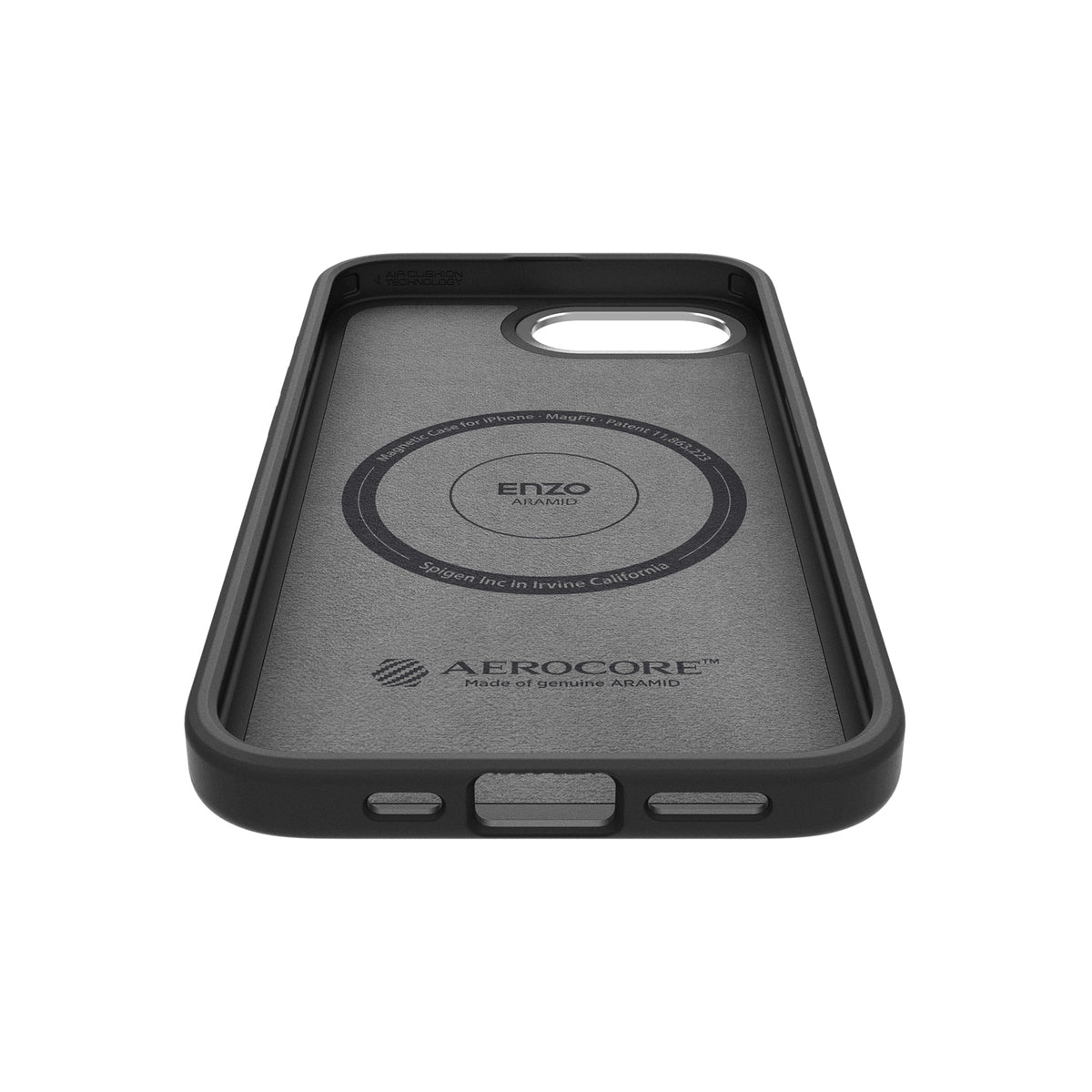 MagSafe kryt pro iPhone 16e Spigen Enzo Aramid - matně černý - iSTYLE CZ