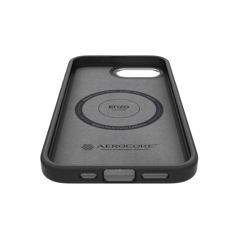 MagSafe kryt pro iPhone 16e Spigen Enzo Aramid - matně černý - iSTYLE CZ