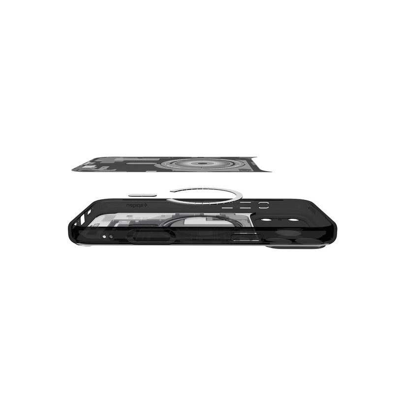 Kryt pro iPhone 17 Pro Spigen Ultra Hybrid MagSafe - zero one black - iSTYLE CZ