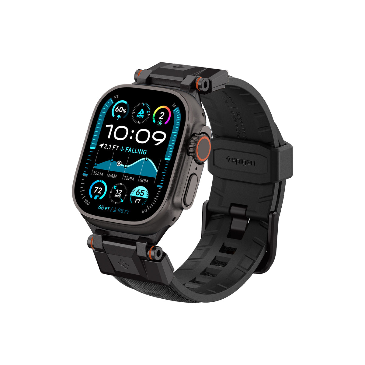 Řemínek pro Apple Watch 49mm/46mm/45mm/44mm Spigen DuraPro Armor - černý - iSTYLE CZ