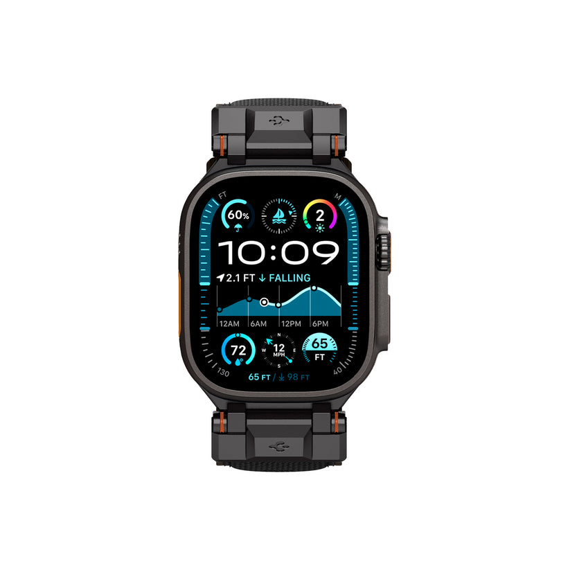 Řemínek pro Apple Watch 49mm/46mm/45mm/44mm Spigen DuraPro Armor - černý - iSTYLE CZ