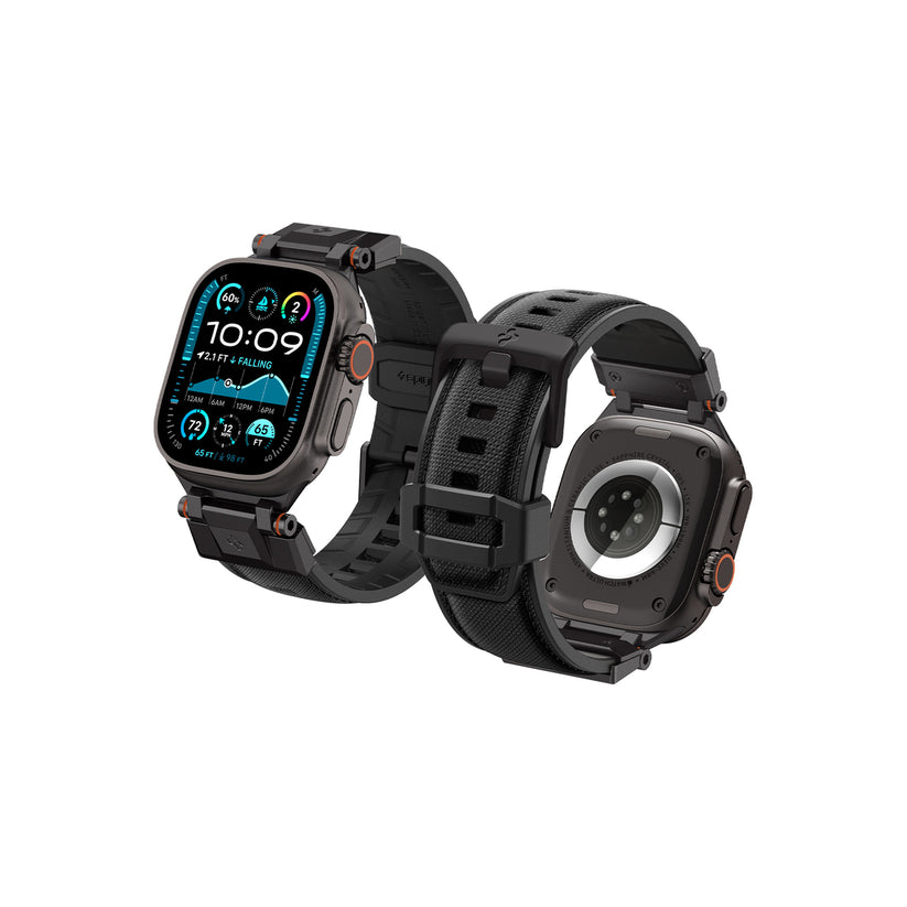 Řemínek pro Apple Watch 49mm/46mm/45mm/44mm Spigen DuraPro Armor - černý - iSTYLE CZ