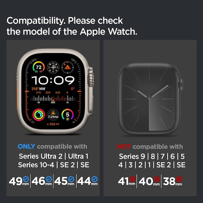 Řemínek pro Apple Watch 49mm/46mm/45mm/44mm Spigen Classic Fit Band - černý - iSTYLE CZ