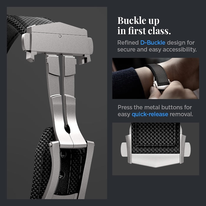 Řemínek pro Apple Watch 49mm/46mm/45mm/44mm Spigen Classic Fit Band - černý - iSTYLE CZ