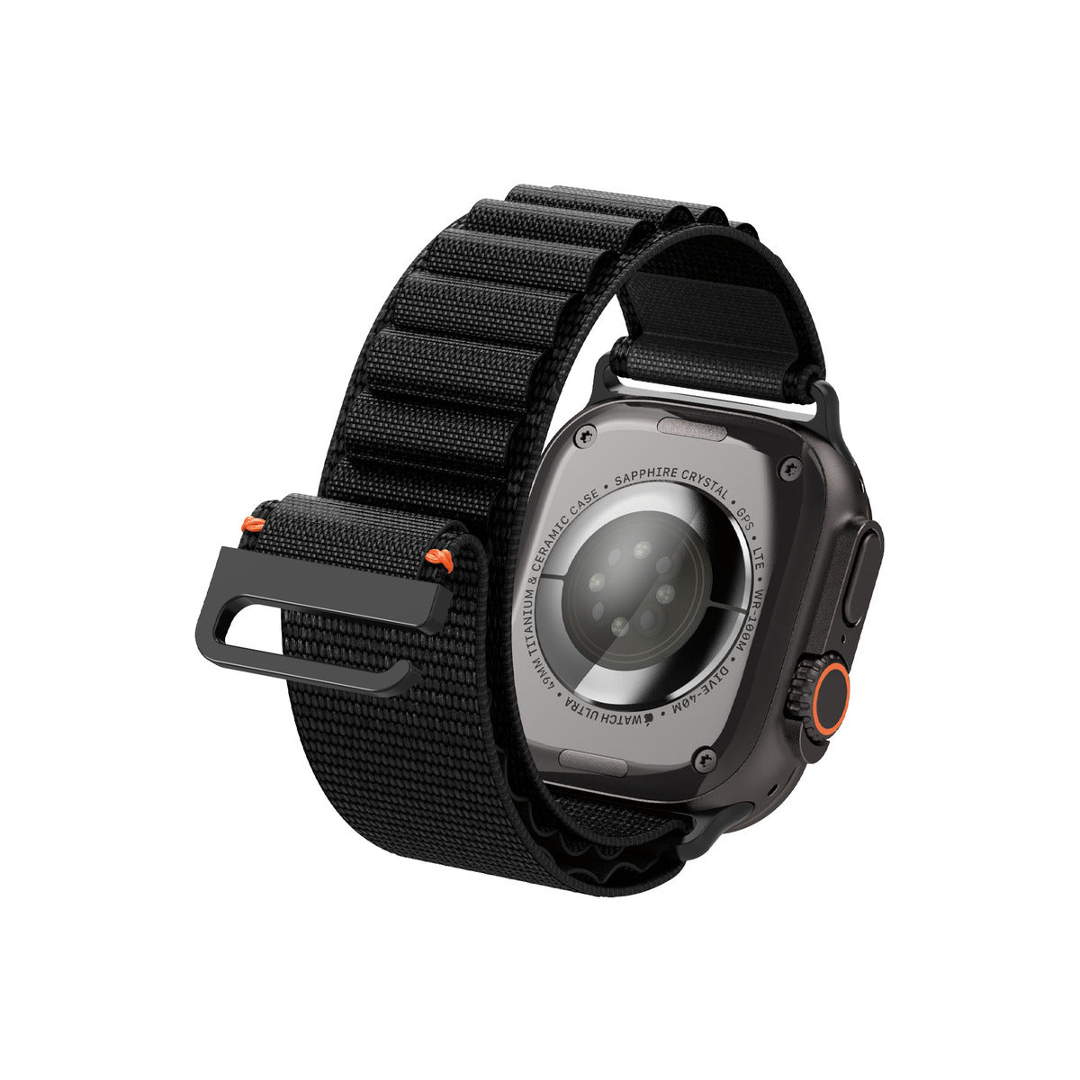 Řemínek pro Apple Watch 49mm/46mm/45mm/44mm Spigen Fabric Band - černý