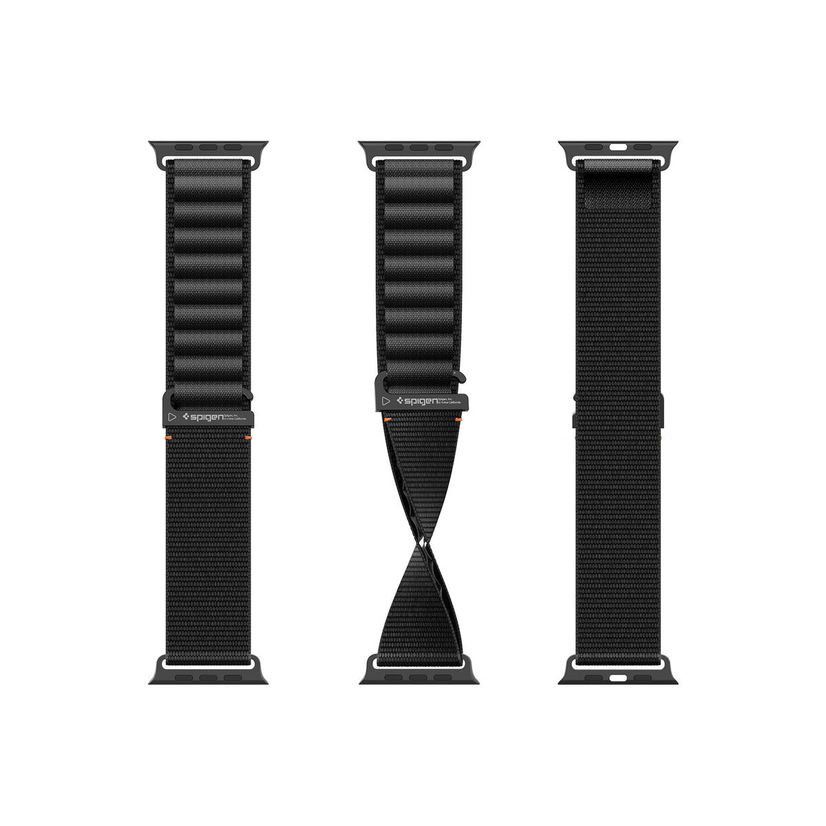 Řemínek pro Apple Watch 49mm/46mm/45mm/44mm Spigen Fabric Band - černý