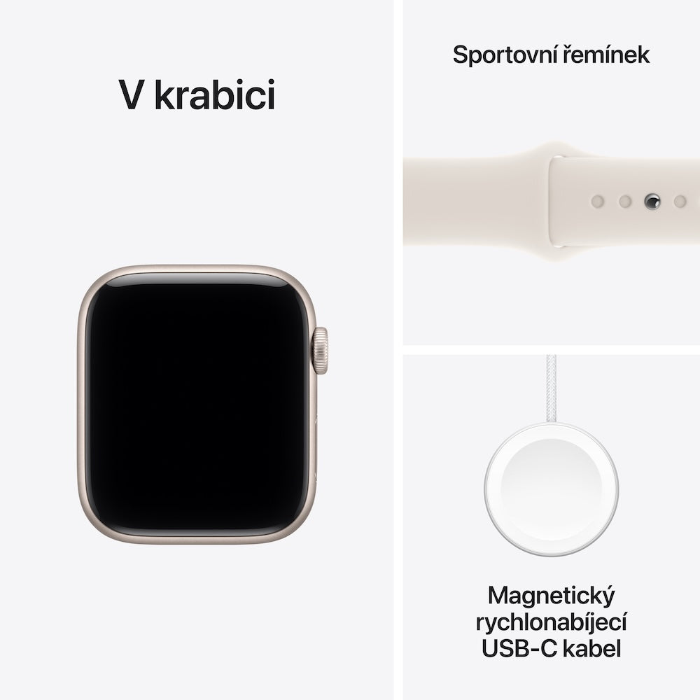 Apple Watch SE 3 GPS + Cellular 40mm hvězdně bílé hliníkové pouzdro s hvězdně bílým sportovním řemínkem - M/L - iSTYLE CZ