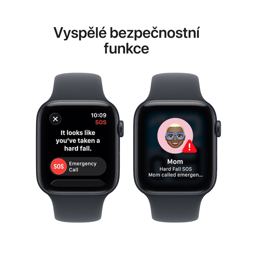 Apple Watch SE 3 GPS + Cellular 44mm temně inkoustové hliníkové pouzdro s temně inkoustovým sportovním řemínkem - S/M - iSTYLE CZ