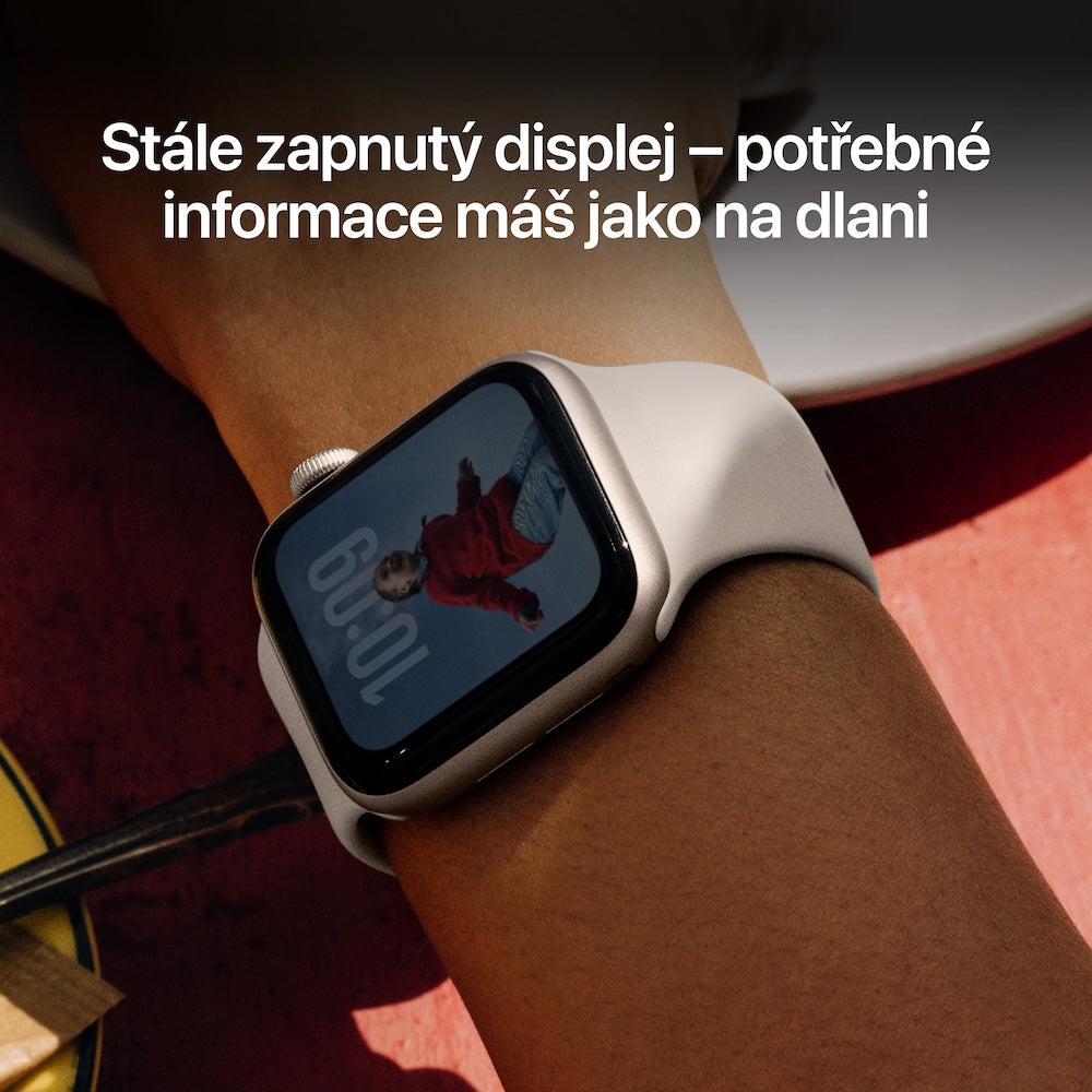 Apple Watch SE 3 GPS + Cellular 44mm hvězdně bílé hliníkové pouzdro s hvězdně bílým sportovním řemínkem - S/M - iSTYLE CZ