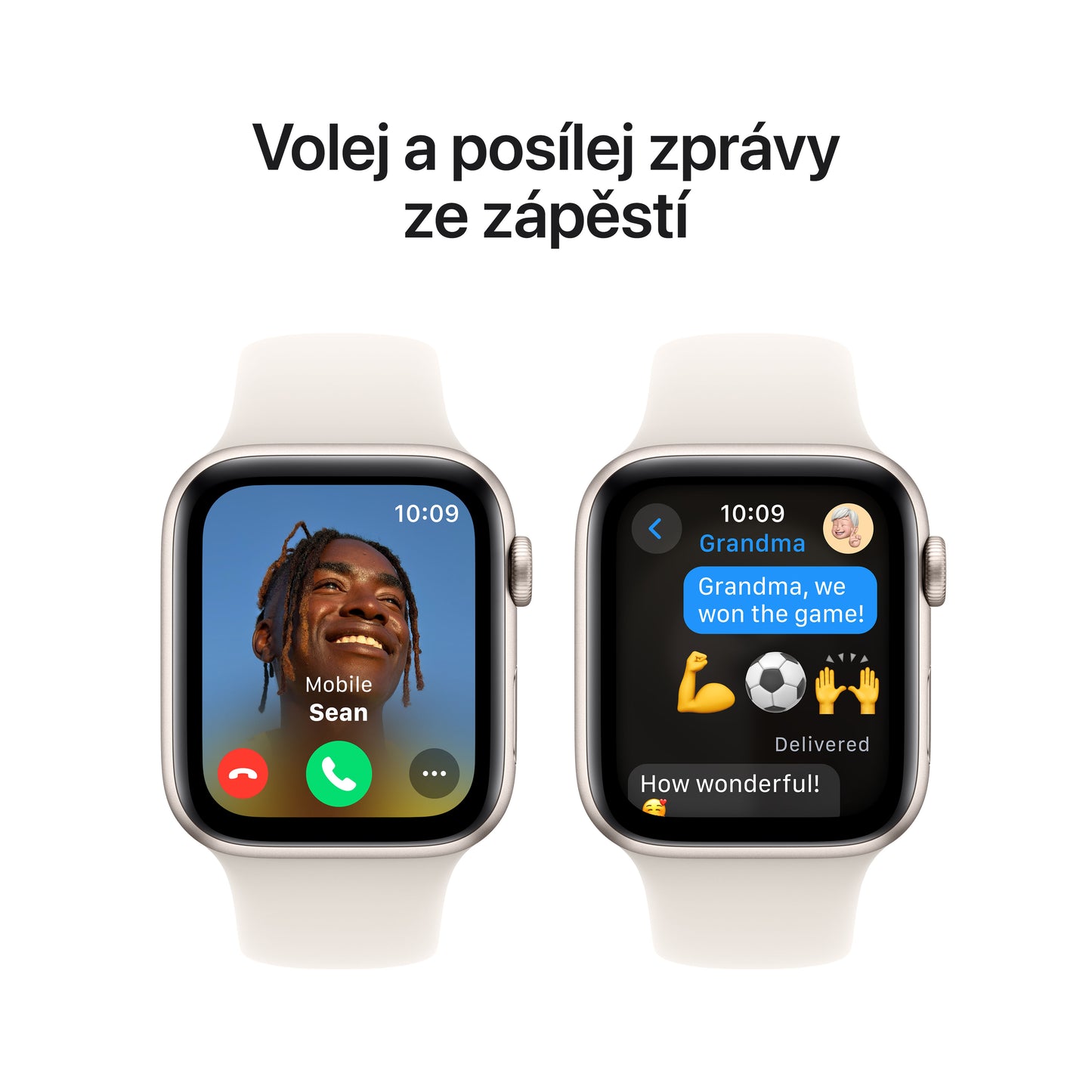 Apple Watch SE GPS 40mm hvězdně bílé hliníkové pouzdro s hvězdně bílým sportovním řemínkem - S/M