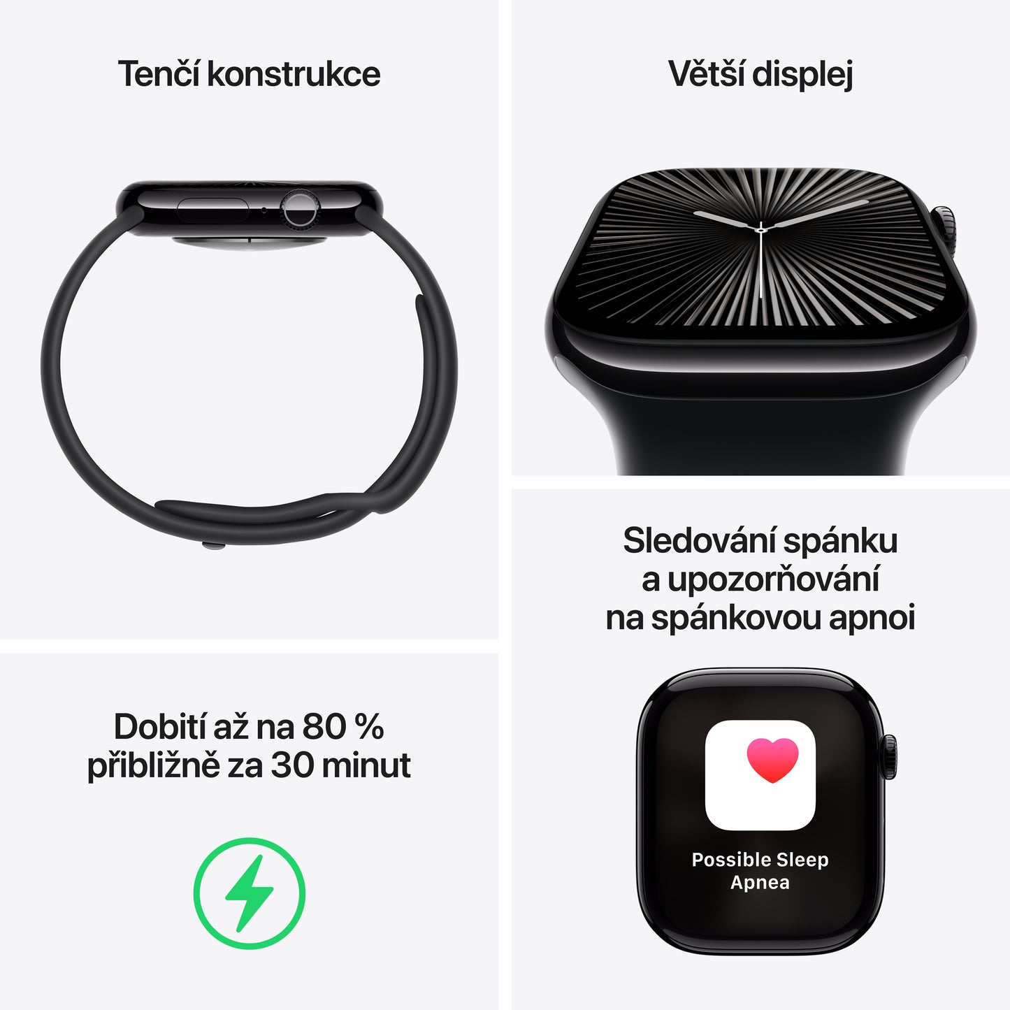 Apple Watch Series 10 GPS + Cellular 42mm přírodní titanové pouzdro se skálově šedým sportovním řemínkem - S/M