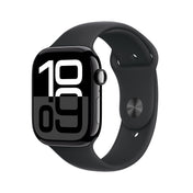 Apple Watch Series 10 GPS 46mm klavírně černé hliníkové pouzdro s černým sportovním řemínkem - M/L