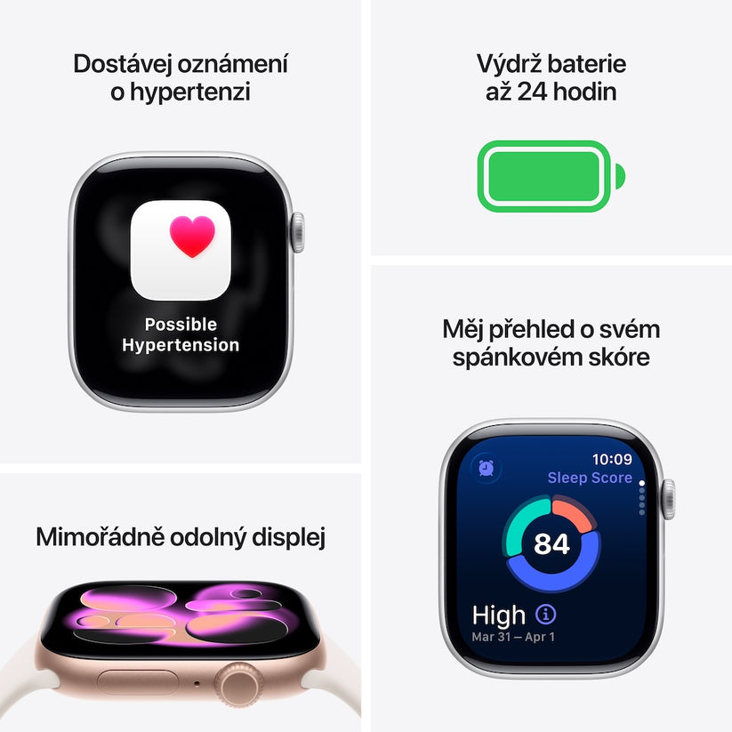 Apple Watch Series 11 GPS 42mm klavírně černé hliníkové pouzdro s černým sportovním řemínkem - M/L - iSTYLE CZ