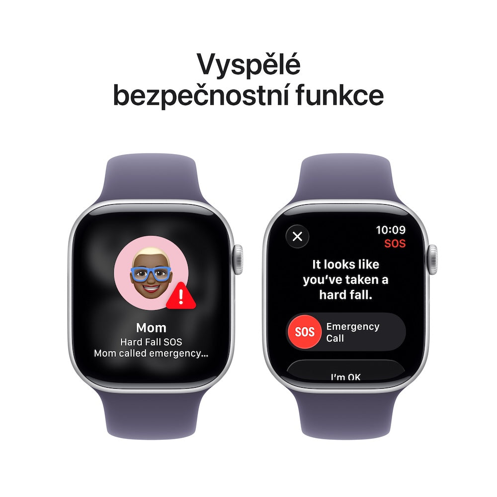 Apple Watch Series 11 GPS 42mm stříbrné hliníkové pouzdro s mlžně fialovým sportovním řemínkem - M/L - iSTYLE CZ