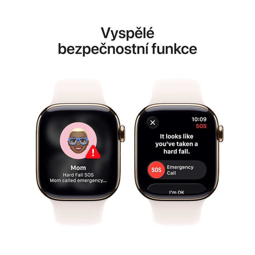 Apple Watch Series 11 GPS + Cellular 46mm zlatě titanové pouzdro se světle ruměným sportovním řemínkem - M/L - iSTYLE CZ
